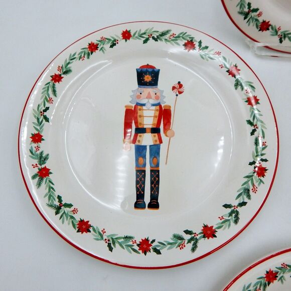 Sur La Table Nutcracker Salad Dessert Plates 8 3/4 Inch Set Of 4 - Picture 3 of 13